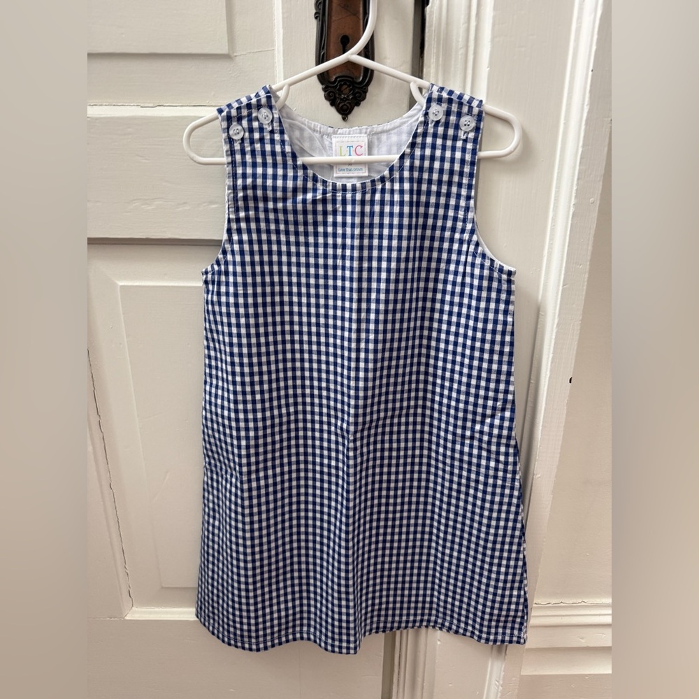 Charming Blue Checkered Kids Dress
